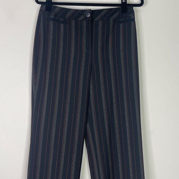 LOFT Laura Striped Wool Blend Pants Women's Size 4 - Picture 6 of 9